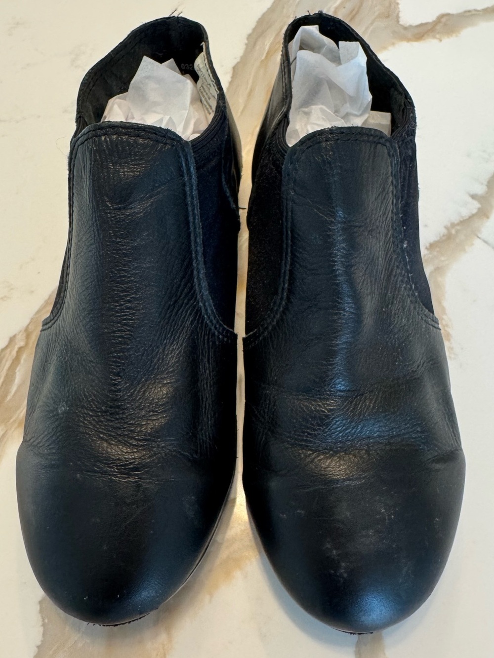 Revolution Style 571 Youth Girls Leather Tap Shoes Size 6 Wide Black Dance